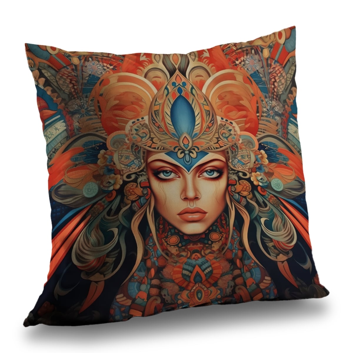 C1PT1414XP232M 14 x 14 in. Ancient Goddess Man Cave Figurative Throw Pillow - Home Decor