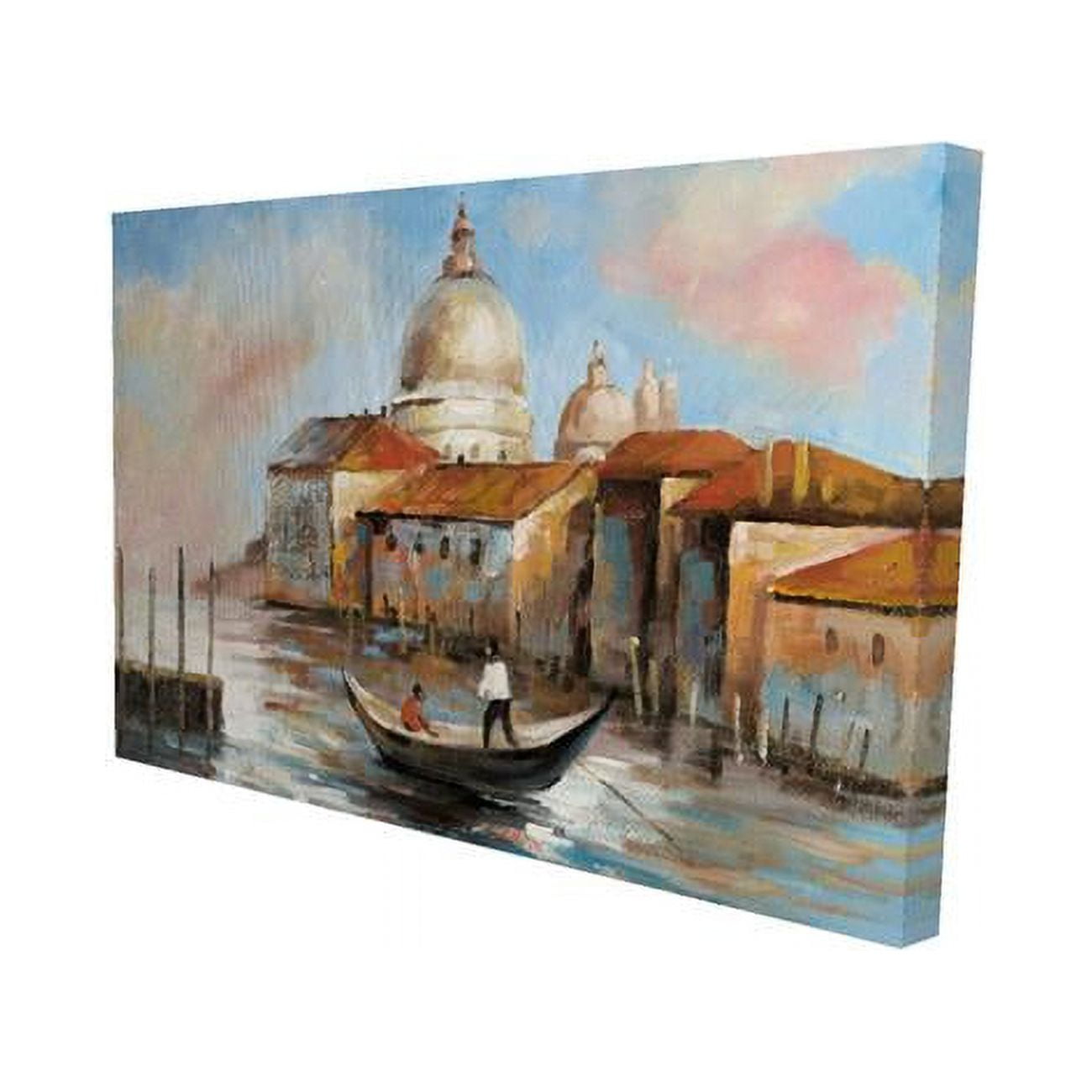 12 x 18 in. Two Europeans on A Gondola-Print on Canvas