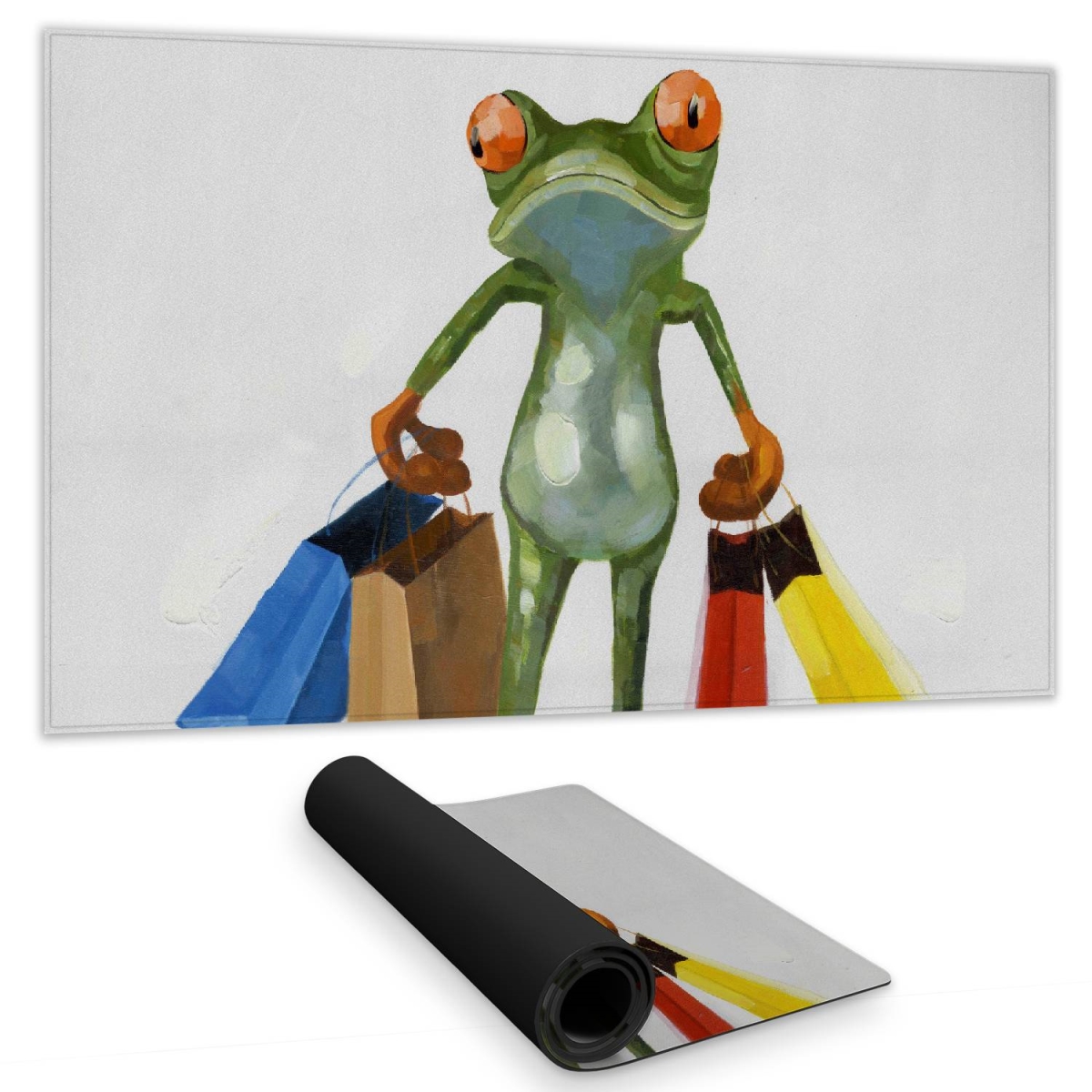 C1DM1424LUPXAR 14 x 24 in. Funny Frog Desk Mat - Aquatic Animal Decor for Bedrooms