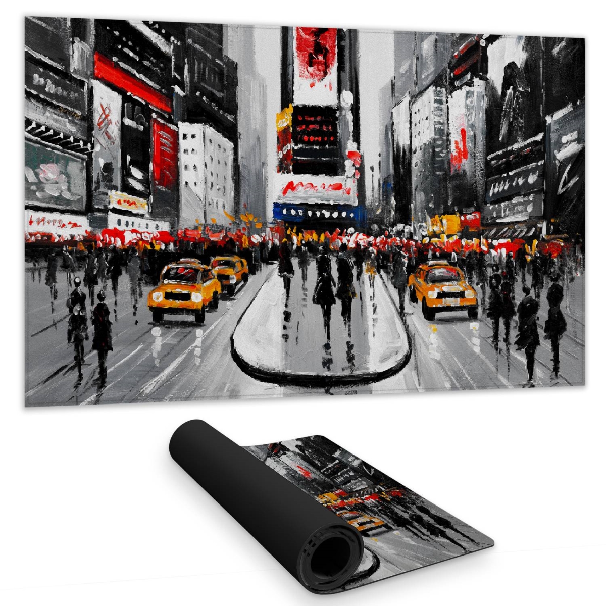 C1DM14247ILU7F 14 x 24 in. York City Busy Street Desk Mat - Contemporary Home Decor