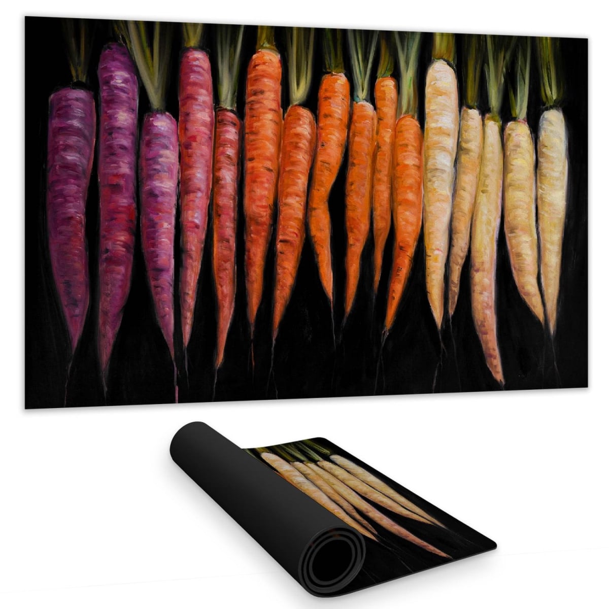 C1DM14240VF0OP 14 x 24 in. Colorful Carrots Desk Mat - Purple Food Home Decor Accessory