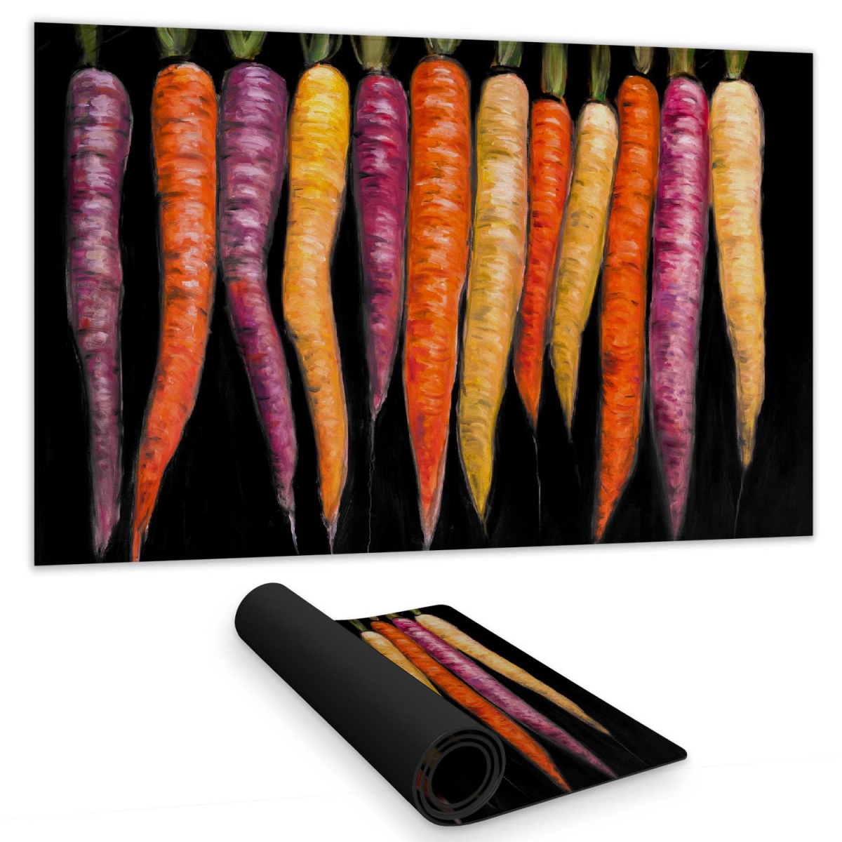 C1DM1424NPWEPH 14 x 24 in. Purple Kitchen Desk Mat - Carrots Varieties Decor for Home