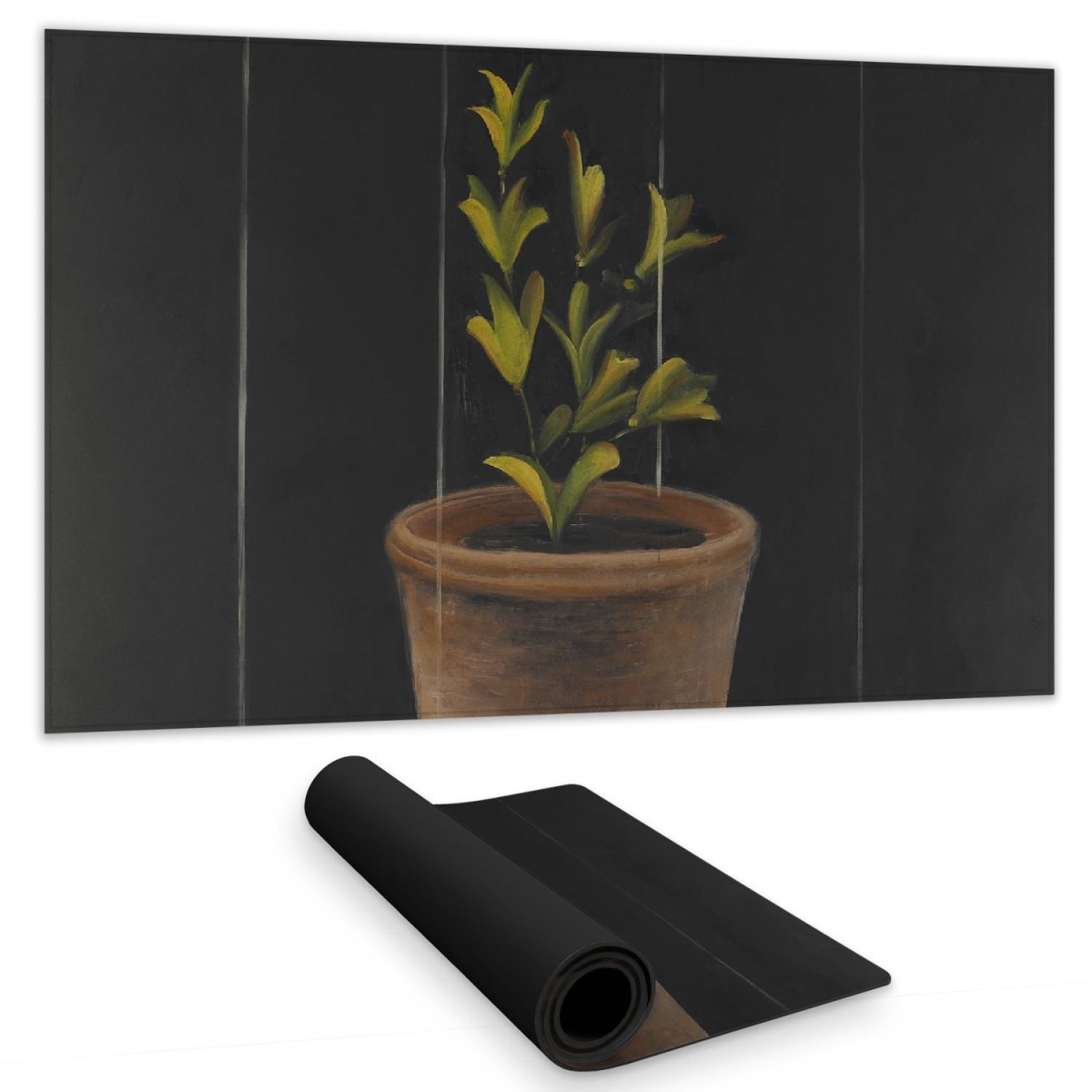 C1DM1424RWV0S3 14 x 24 in. Kitchen Hygge Brown Desk Mat - Plant of Marjolaine Decor