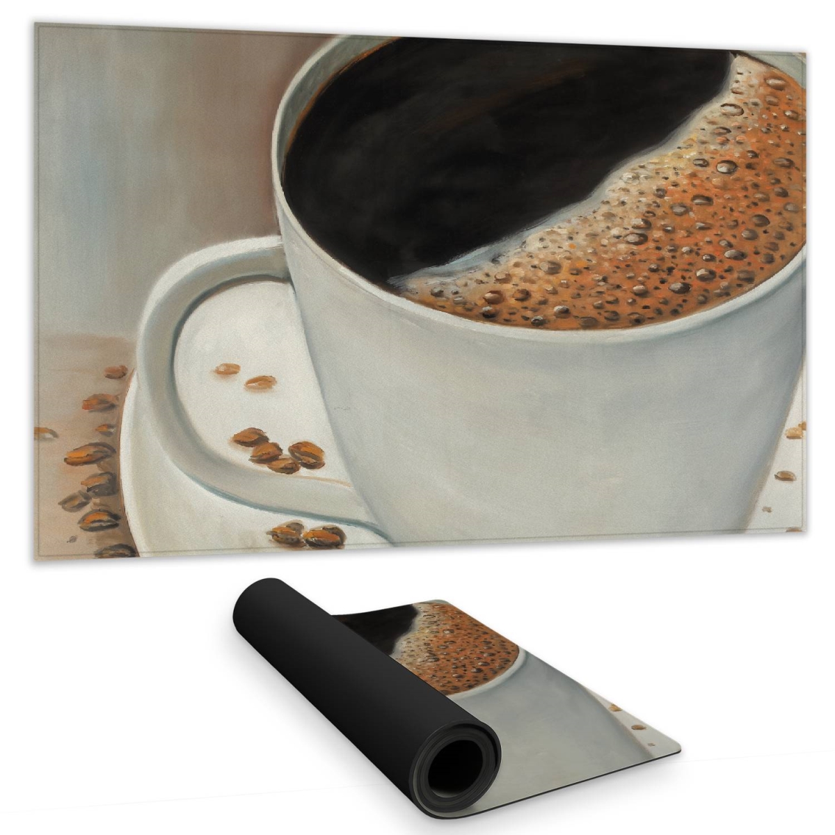 C1DM1424QXD317 14 x 24 in. Brown Kitchen Gastronomy Desk Mat - Black Coffee Home Decor