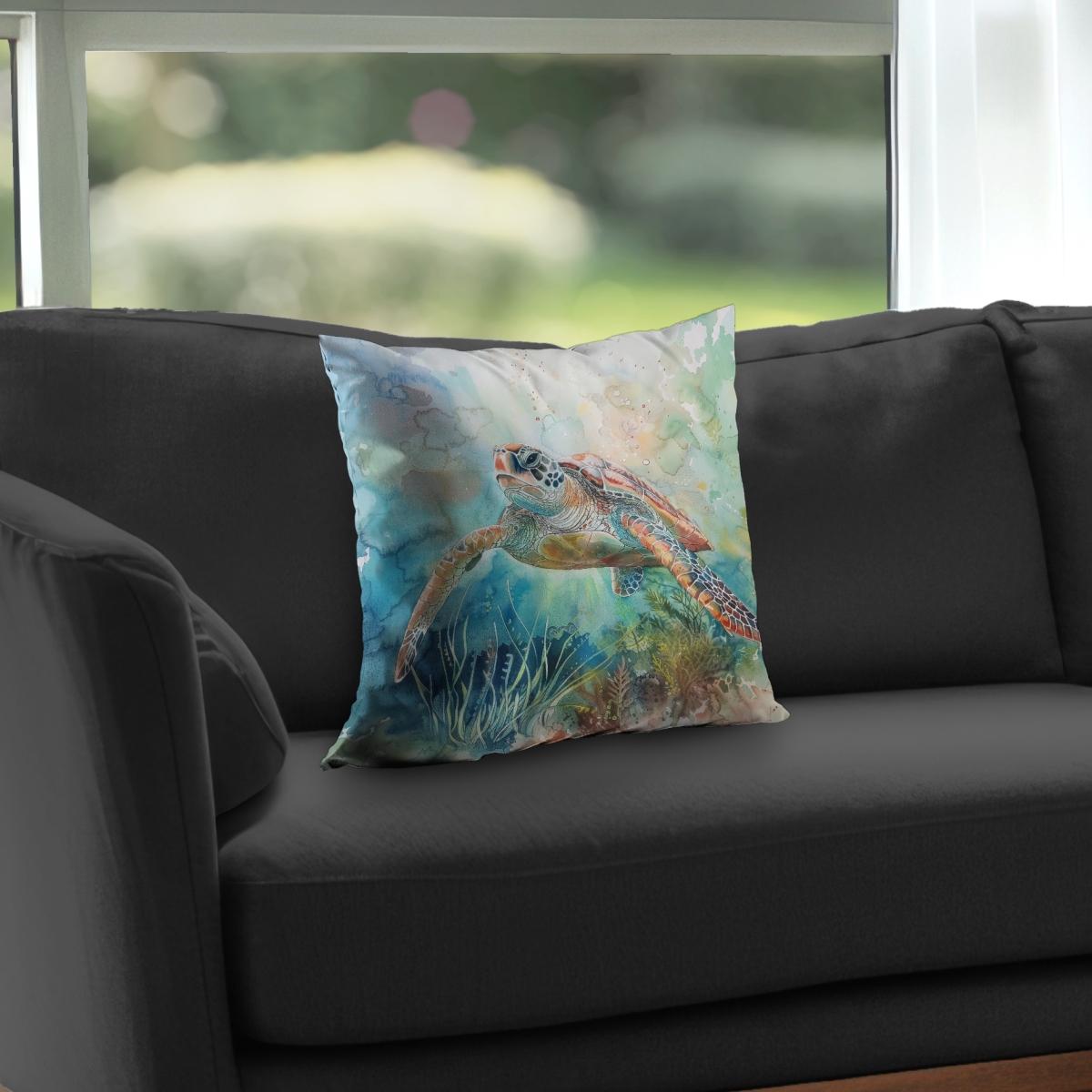 C1PT1616IWEV4C 16 x 16 in. Turtle White Poly Twill Throw Pillow Insert - Home Decor