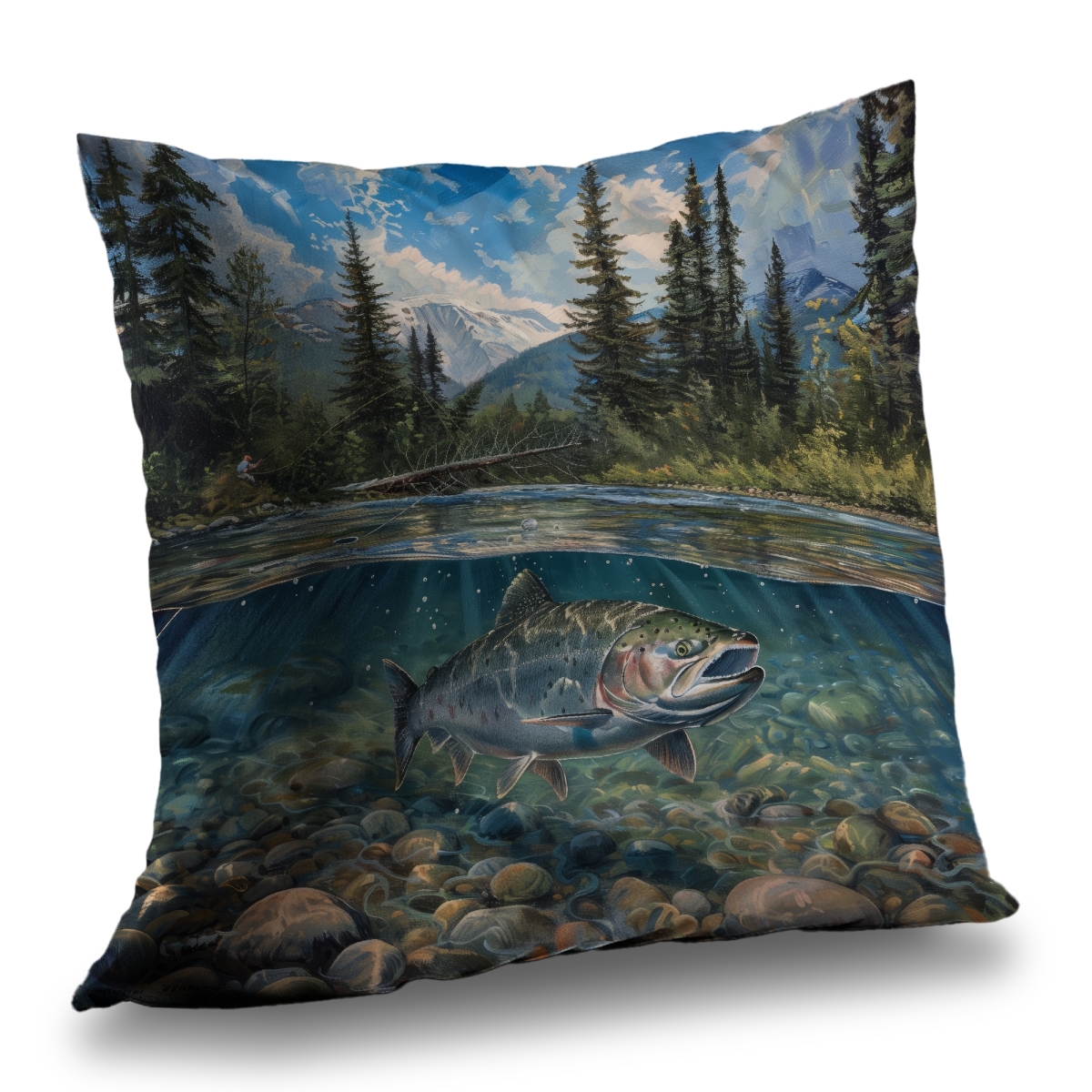 C1PT1414WF224U 14 x 14 in. Poly Twill Throw Pillow - Up Close - Insert Included Home Decor