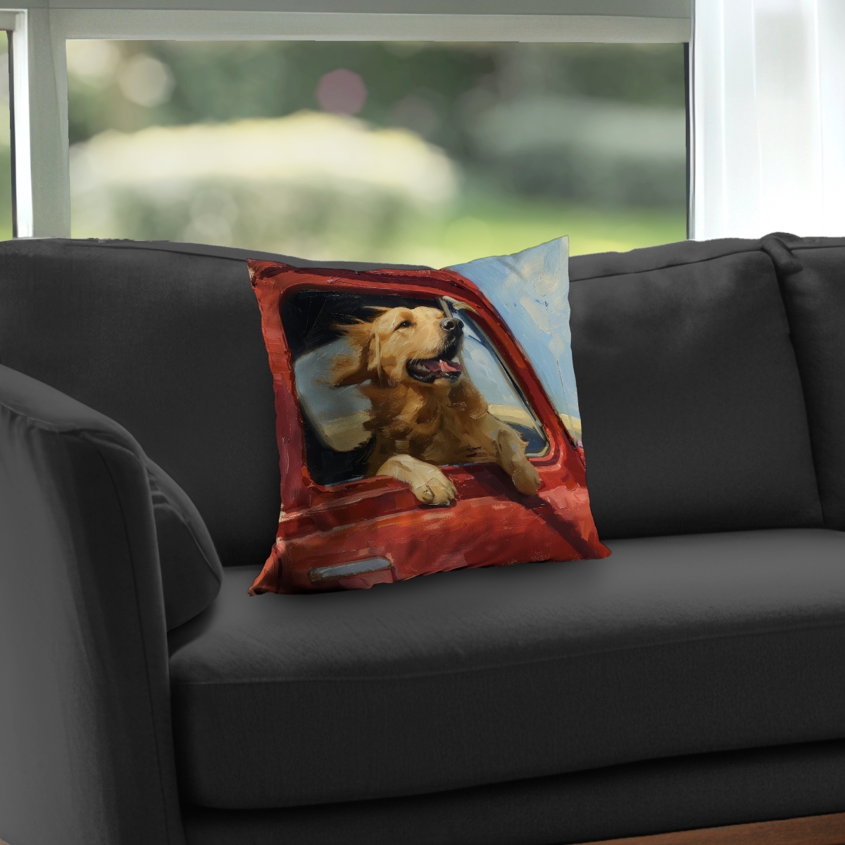 C1PT16165DRTK6 16 x 16 in. Feel the Wind Turquoise Poly Twill Throw Pillow - Home Decor