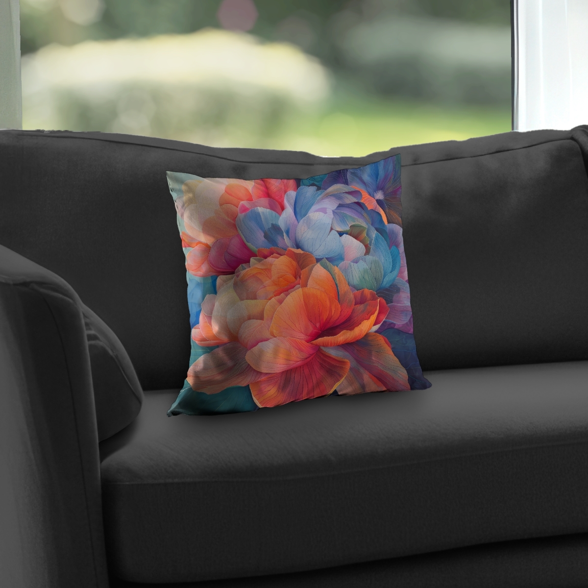 C1PT14142C9RSB 14 x 14 in. Colorful Poly Twill Throw Pillow - Insert Included Home Decor