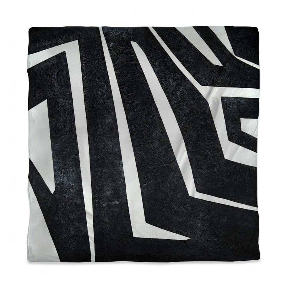 3817-SWCQ-AB96 Queen Size Duvet Cover - Labyrinth White Back Abstract