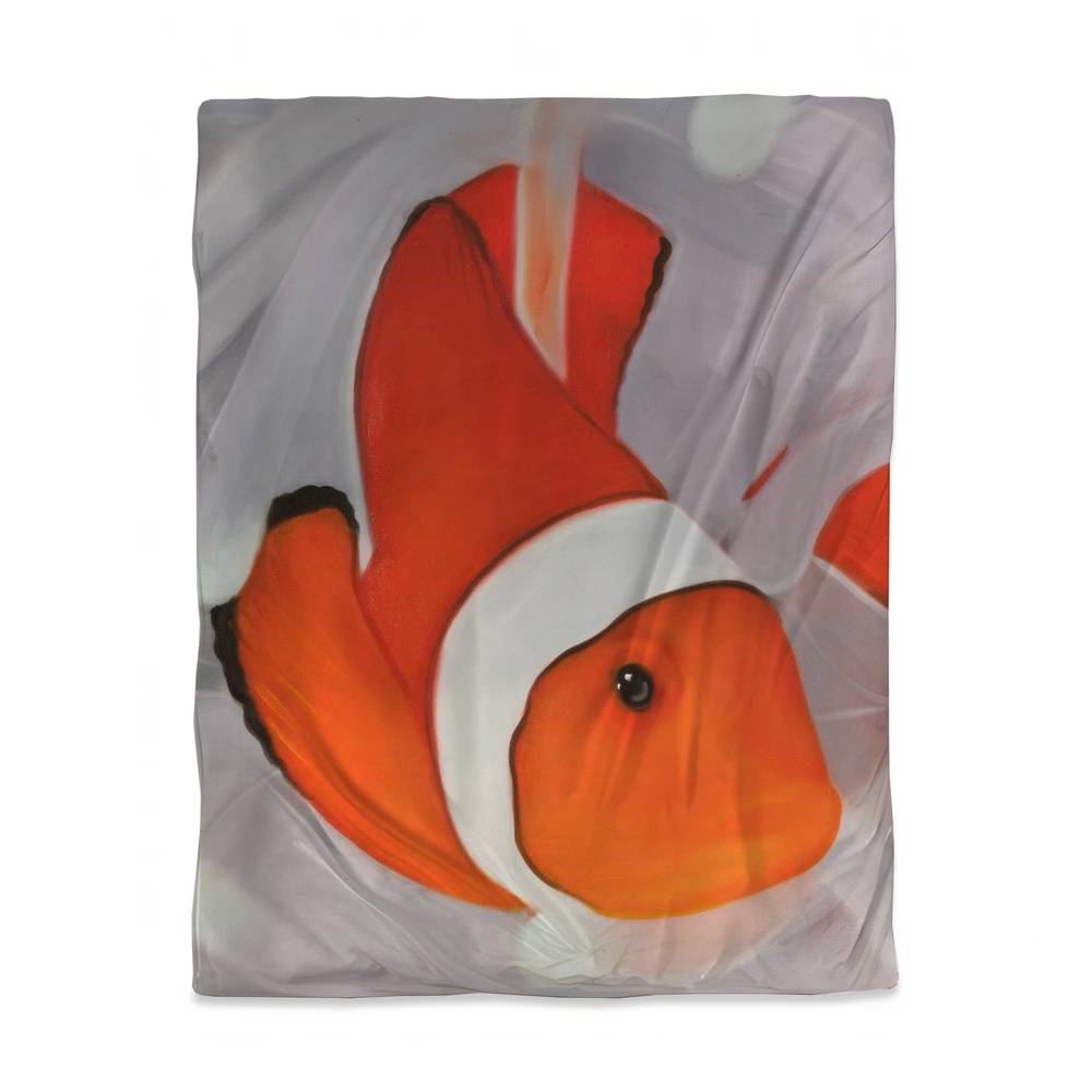 3817-VWCT-AN378 Clownfish Under the Sea Twin Size Duvet Cover - Aquatic Bedroom Decor