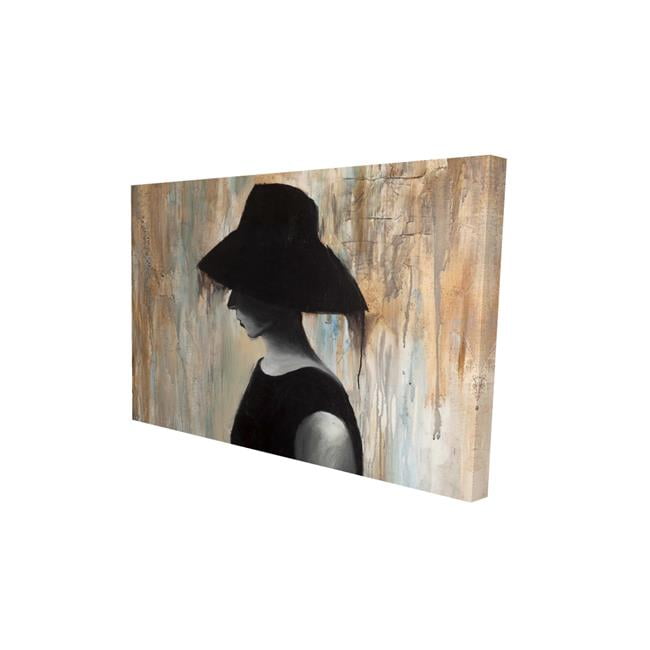 12 x 18 in. Audrey Hepburn with A Big Hat-Print on Canvas