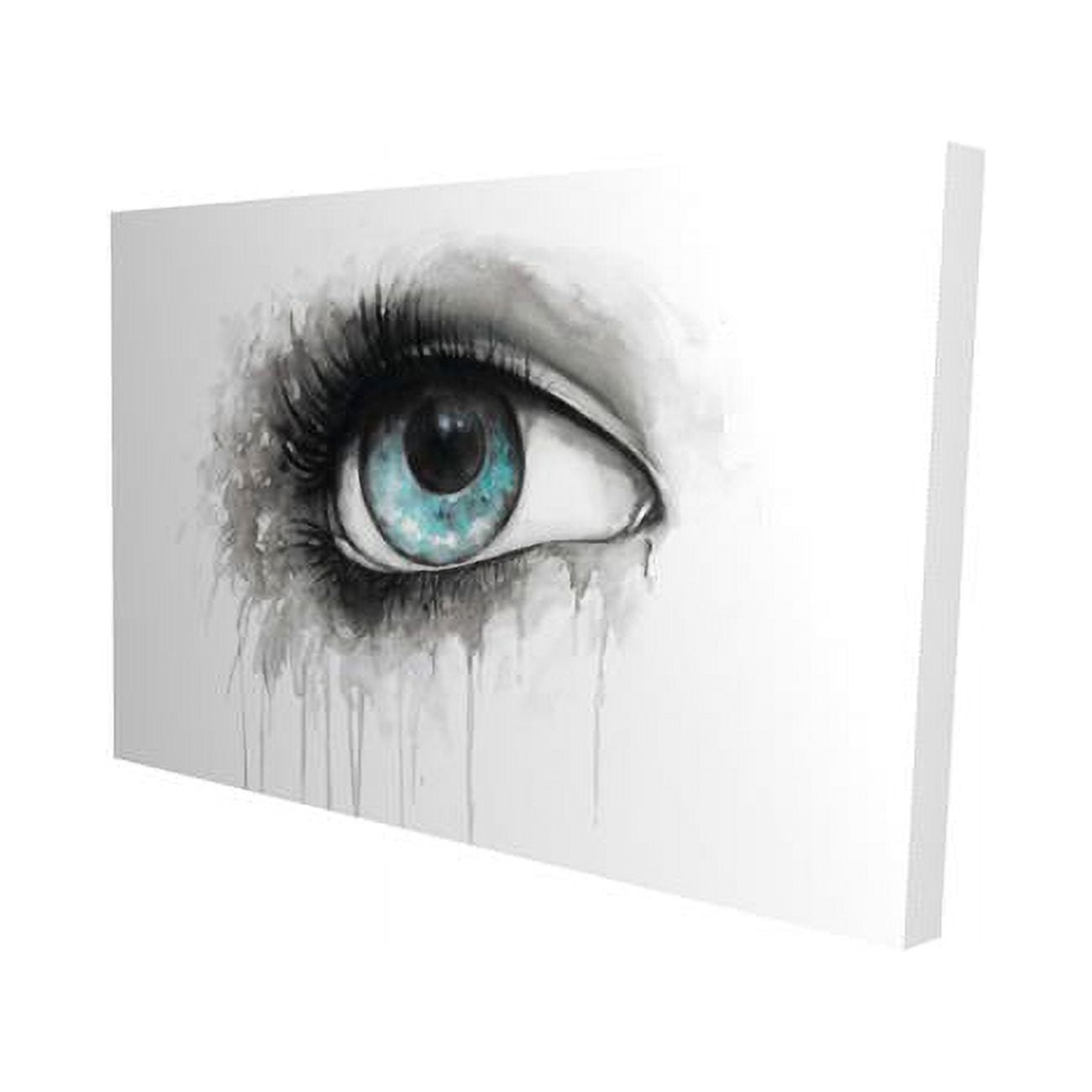 12 x 18 in. Blue Eye In Watercolor-Print on Canvas