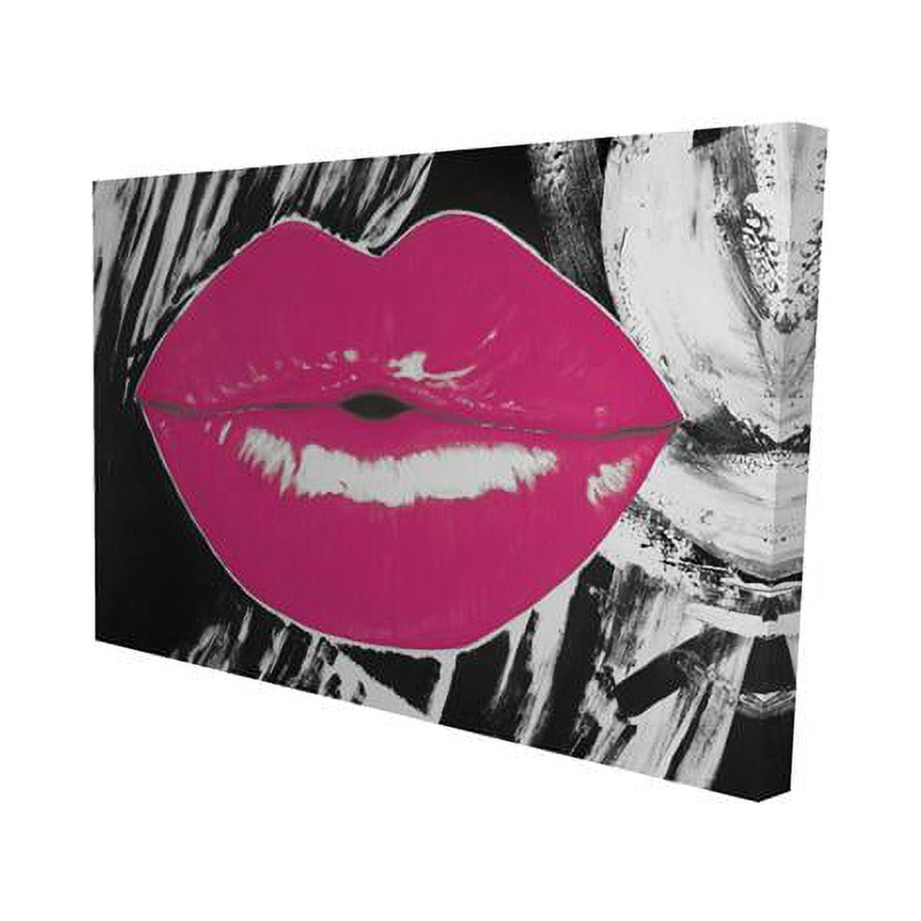 12 x 18 in. Pink Glossy Lips-Print on Canvas