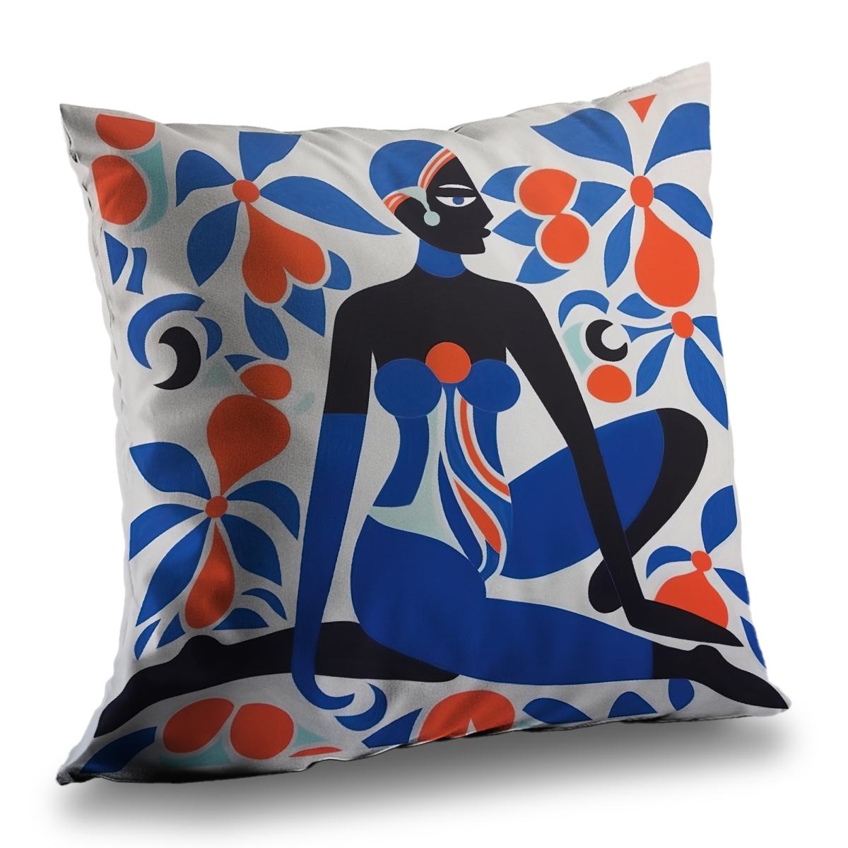 C1PT14145OW7VD 14 x 14 in. Beautiful Posture Blue Minimalist Poly Twill Throw Pillow - Home Decor