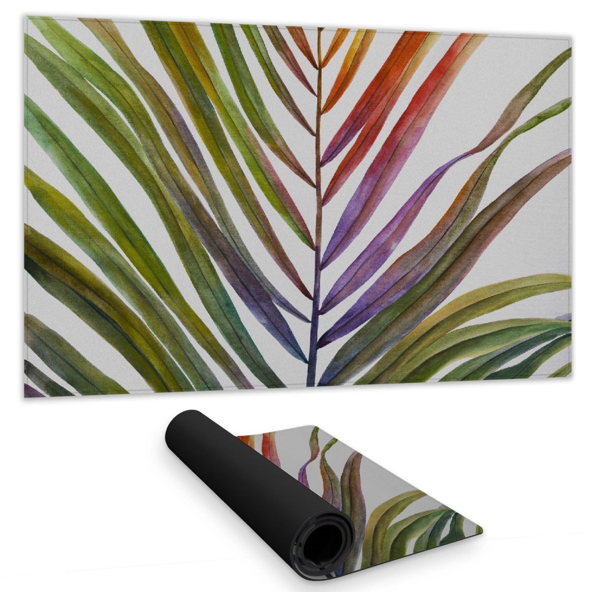 C1DM1424WQEC5E 14 x 24 in. Botanical Desk Mat - Watercolor Palm Leaves - Home Decor