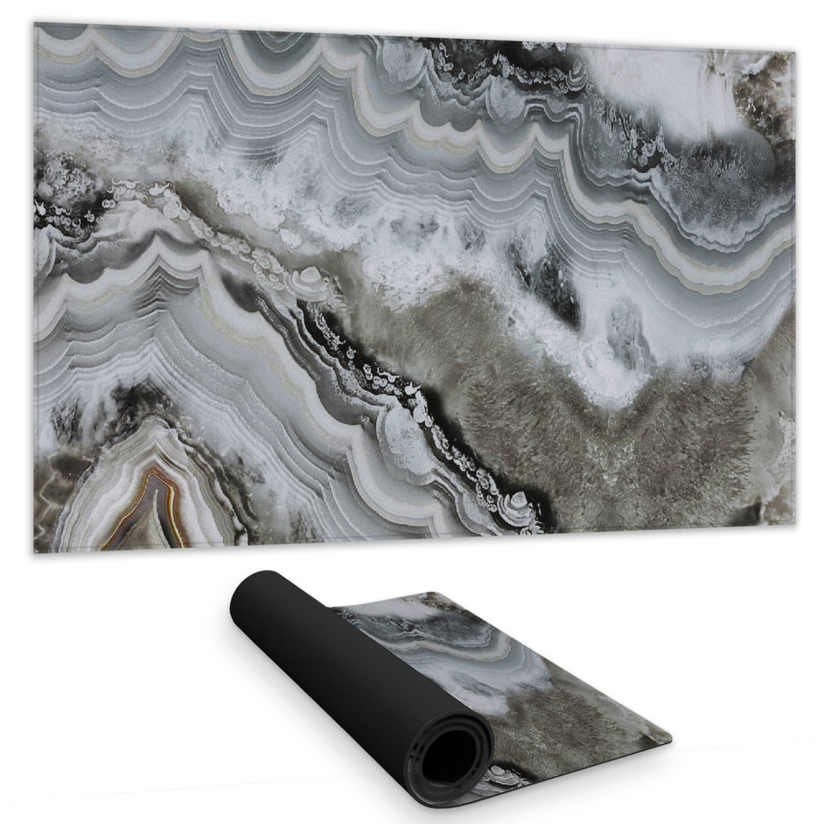 C1DM14247X20QG 14 x 24 in. Abstract Geode Minerals Desk Mat - Hyperrealist Home Decor