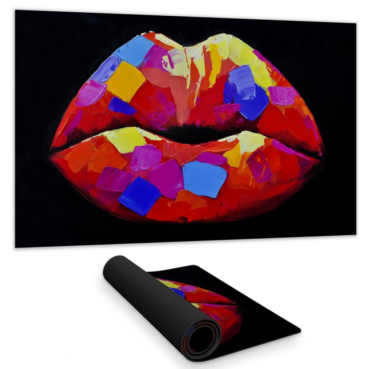 C1DM142447422G 14 x 24 in. Colorful Lipstick Bedroom Beauty Desk Mat - Modern Home Decor