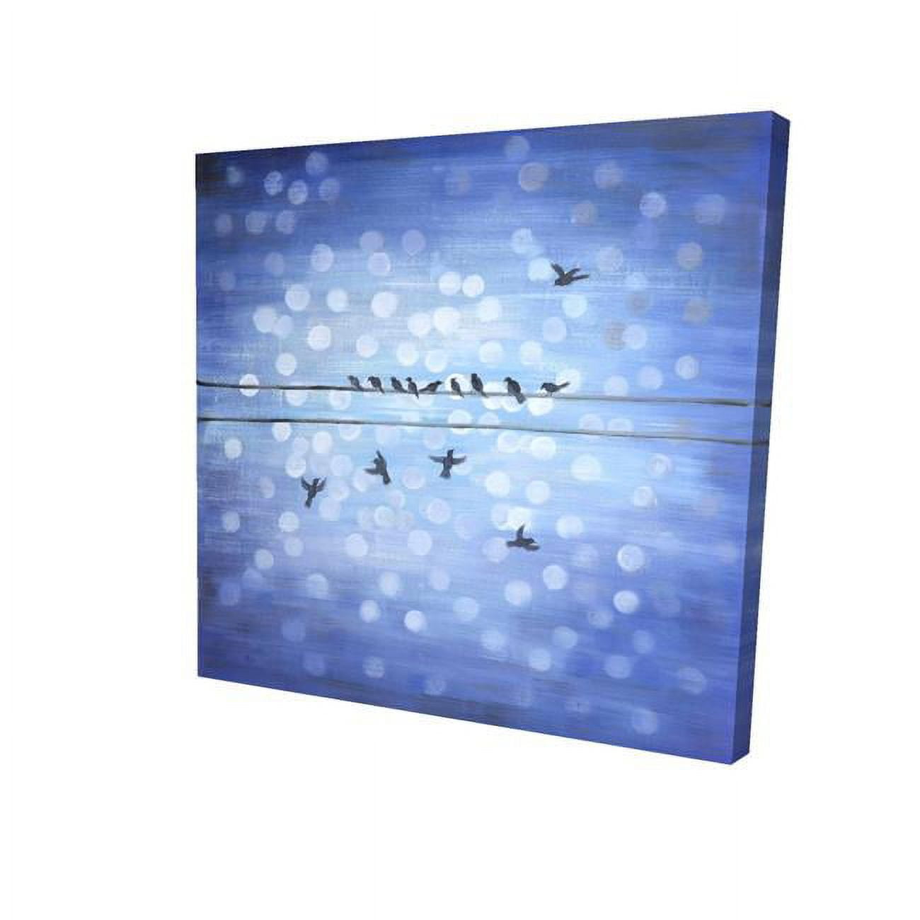16 x 16 in. Birds on A Wire with A Clear Blue Sky-Print on Canvas