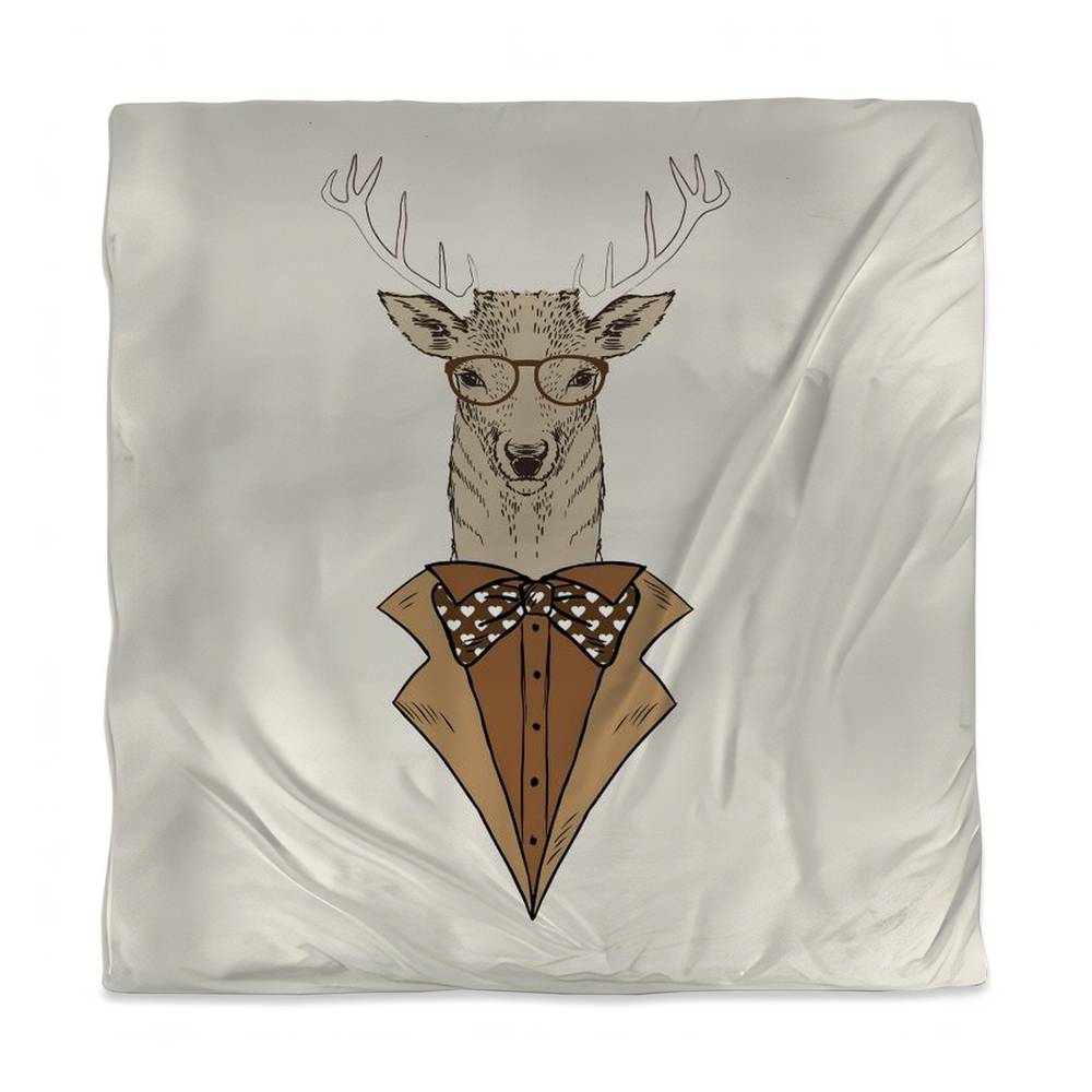 3817-SWCQ-AN60 Deer Rustic Brown Queen Size Duvet Cover - Home Decor Bedding Set