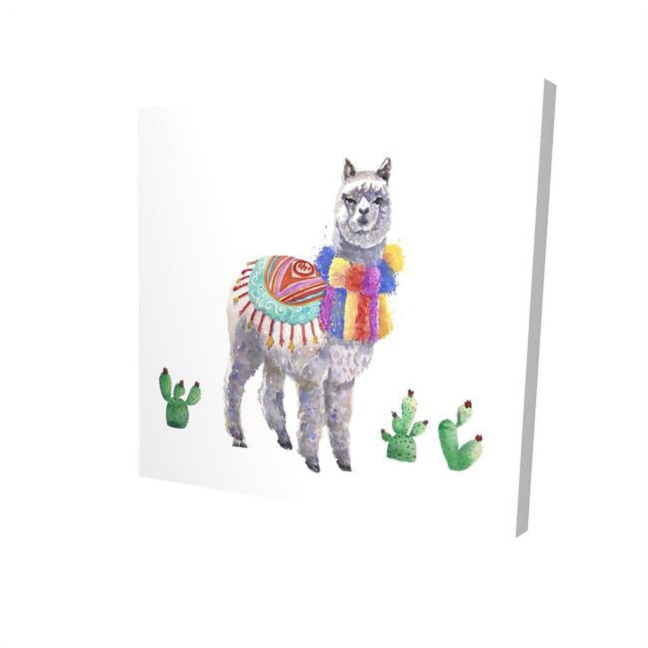 16 x 16 in. Traditional Peruvian Lama-Print on Canvas