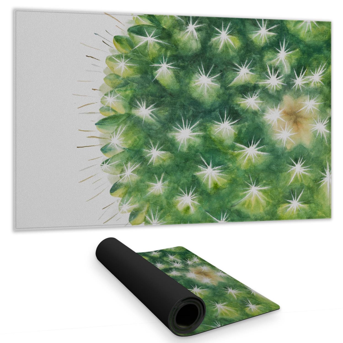 C1DM1424KTRNH6 14 x 24 in. Watercolor Mini Cactus Desk Mat - Exotic Botanical Decor