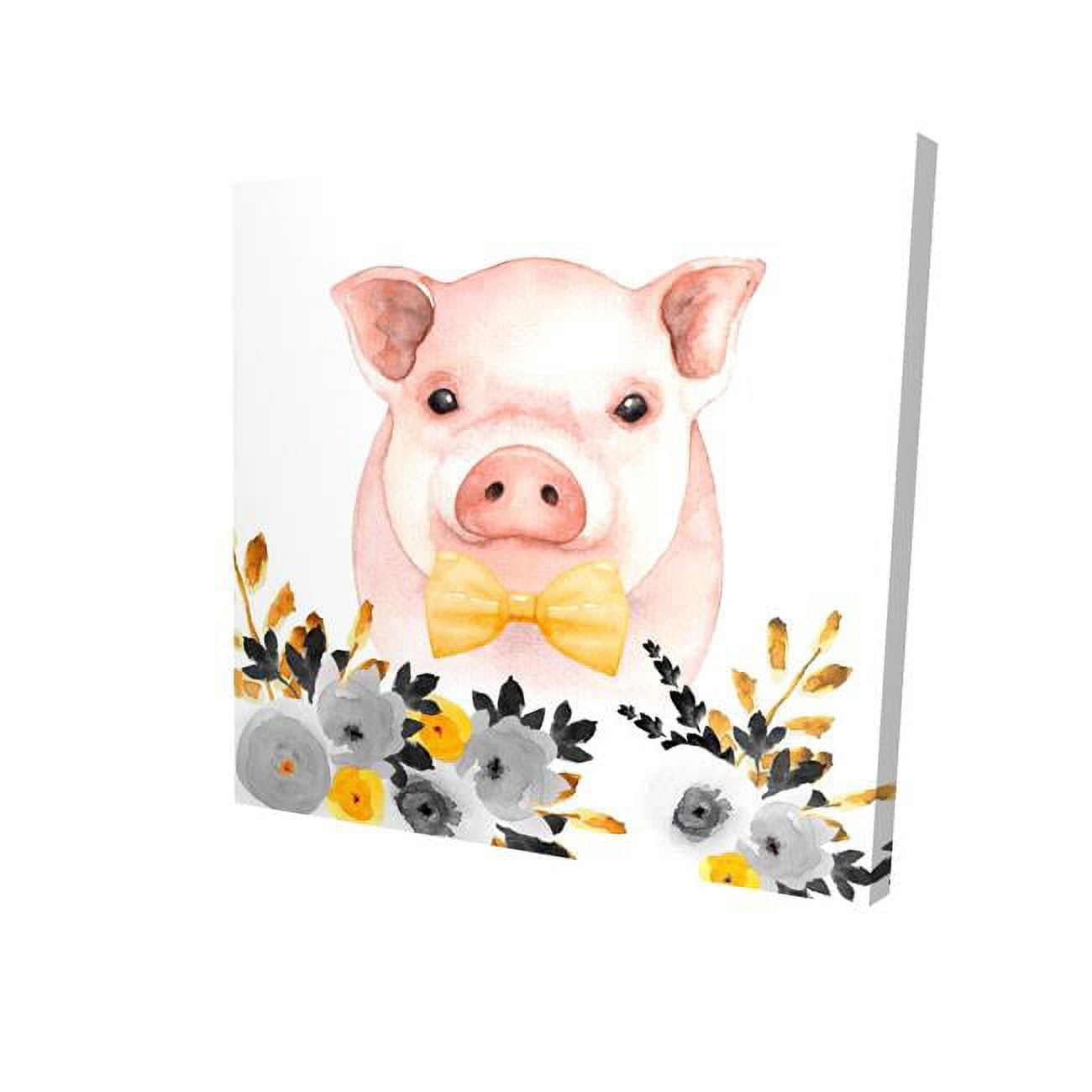 16 x 16 in. Chic Pig-Print on Canvas