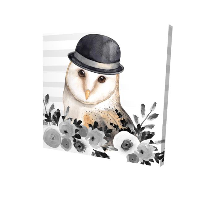 16 x 16 in. Owl Detective-Print on Canvas