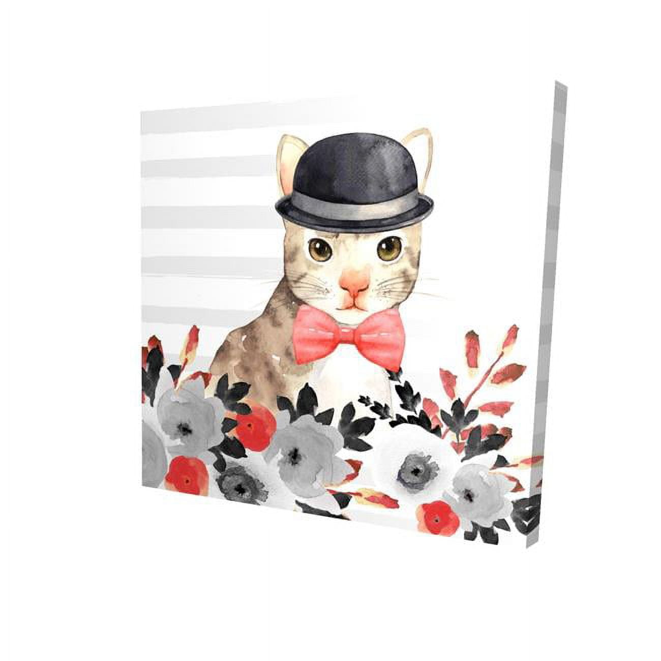16 x 16 in. Cat Detective-Print on Canvas