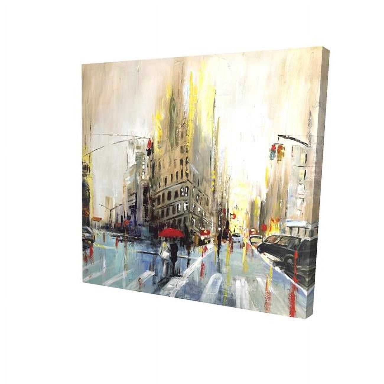 16 x 16 in. Abstract Rainy Street-Print on Canvas