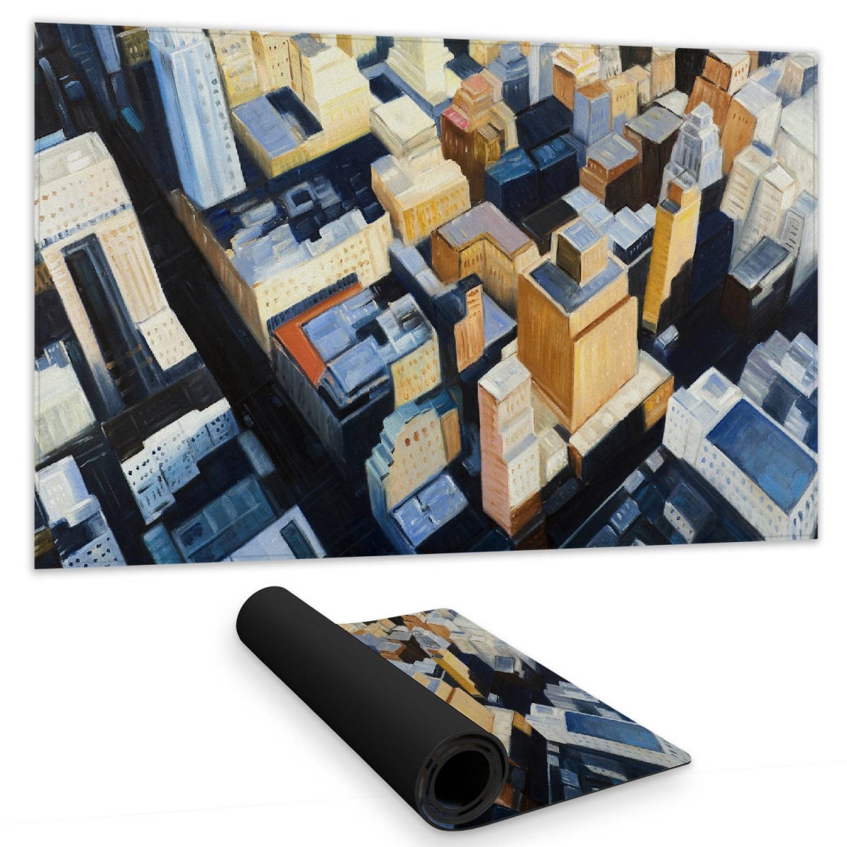 C1DM1424LYXDT8 14 x 24 in. Blue Desk Mat - Empire State Building View - Home Decor