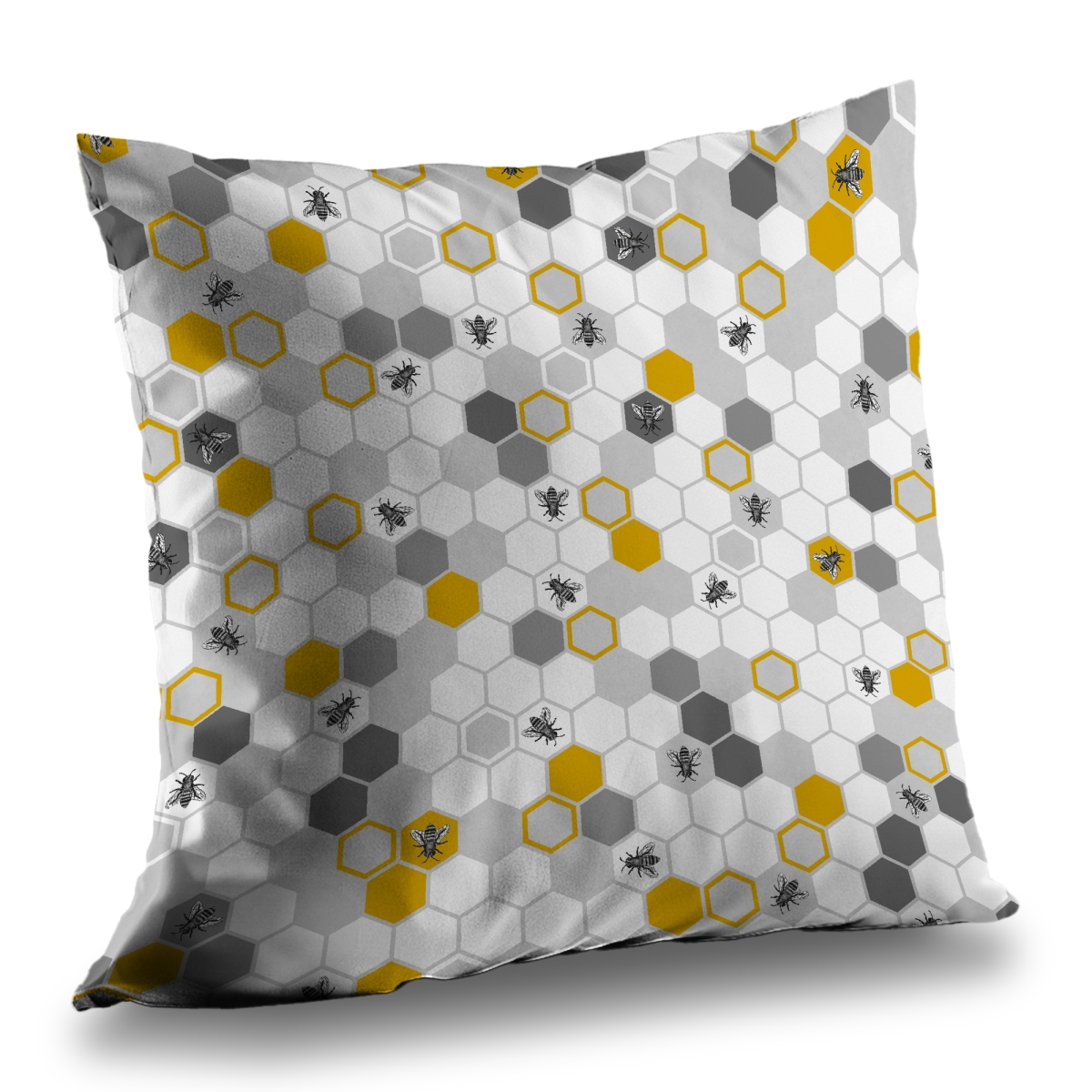 C1PT14140YJH9H 14 x 14 in. Beehive Pattern Insect Livingroom Poly Twill Throw Pillow Insert