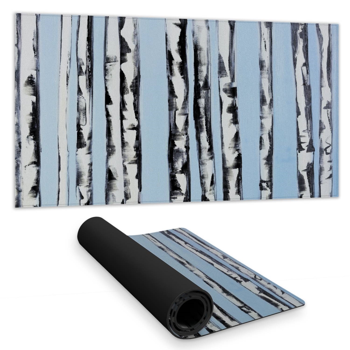 C1DM1531VPU8ZO 16 x 32 in. Modern Trees Blue Desk Mat - Birch Design Home Decor