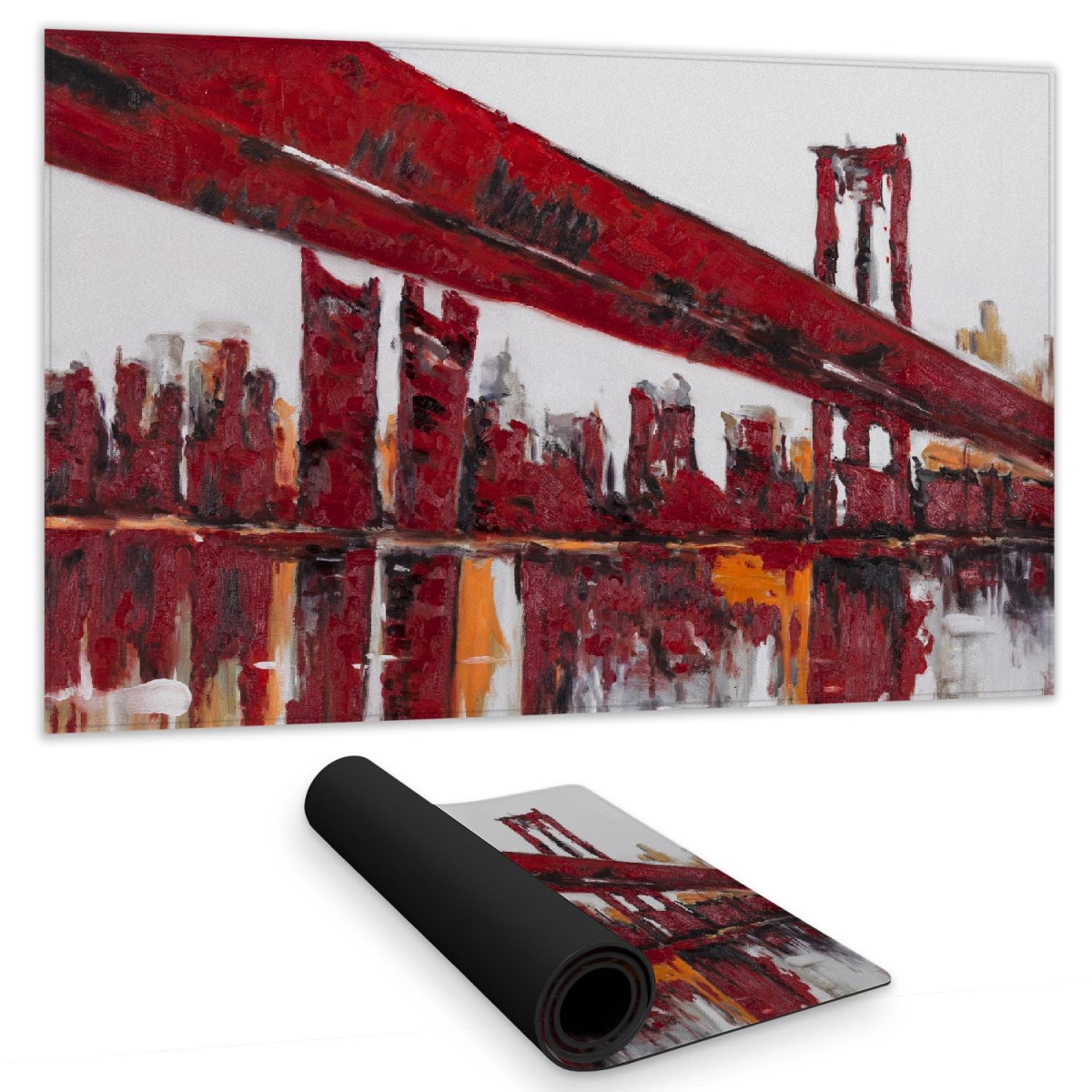 C1DM1424MAG182 14 x 24 in. Red Bridge Industrial White Desk Mat - Home Decor Essential