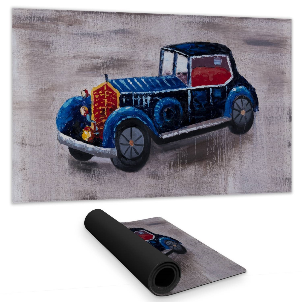 C1DM1424NDFQ8K 14 x 24 in. Vintage Car Desk Mat - Toy Car Bedroom Decor for Home