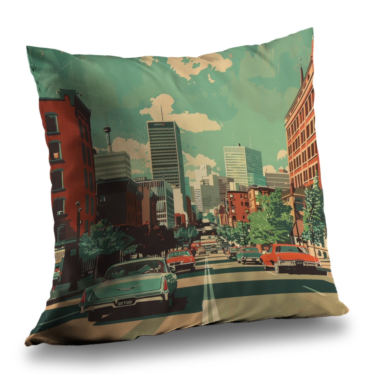 C1PT1616LWAJNB 16 x 16 in. On Route Turquoise Poly Twill Throw Pillow Insert - Home Decor