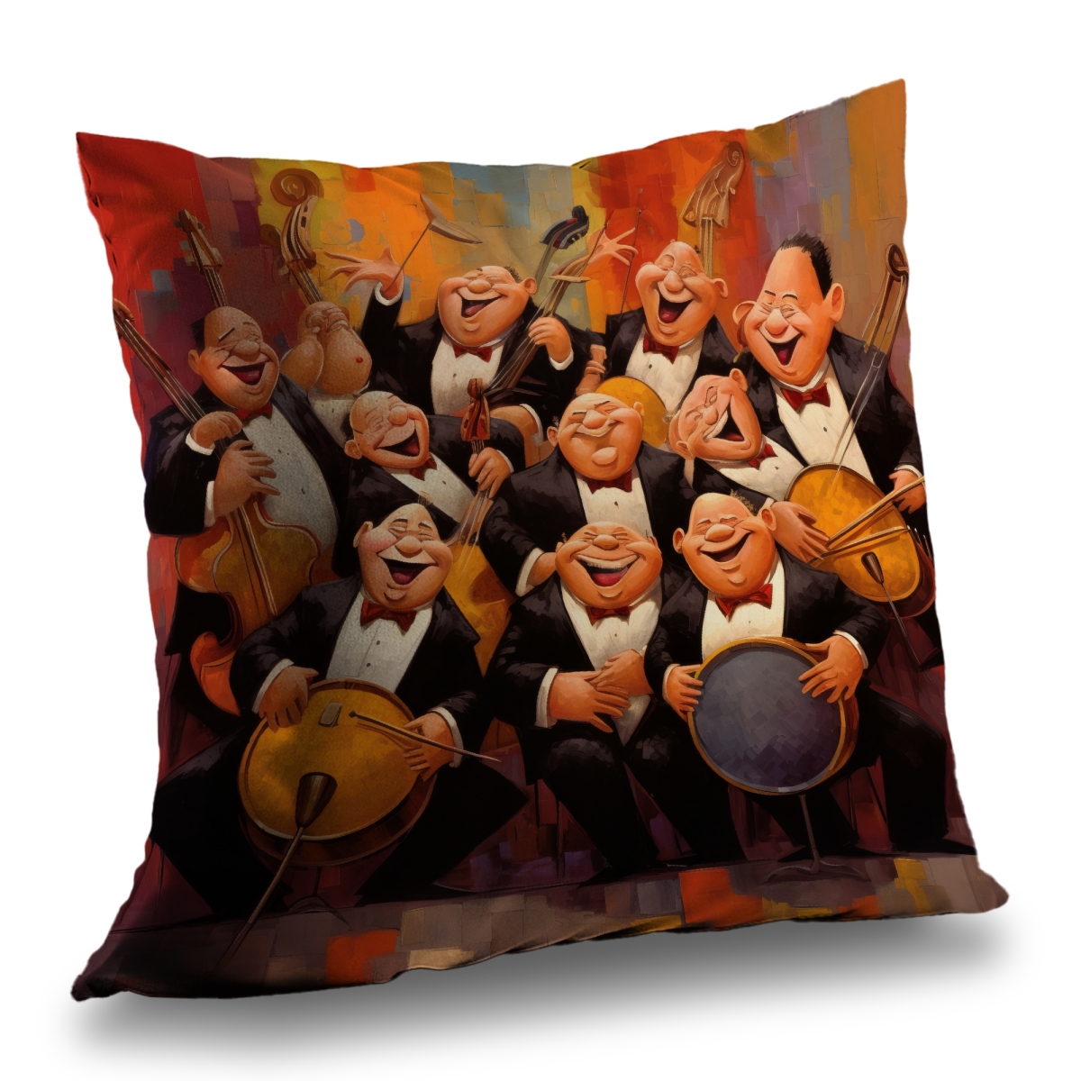 C1PT1414G1C4DZ 14 x 14 in. Musical Joy Instrument Abstract Poly Twill Throw Pillow Insert