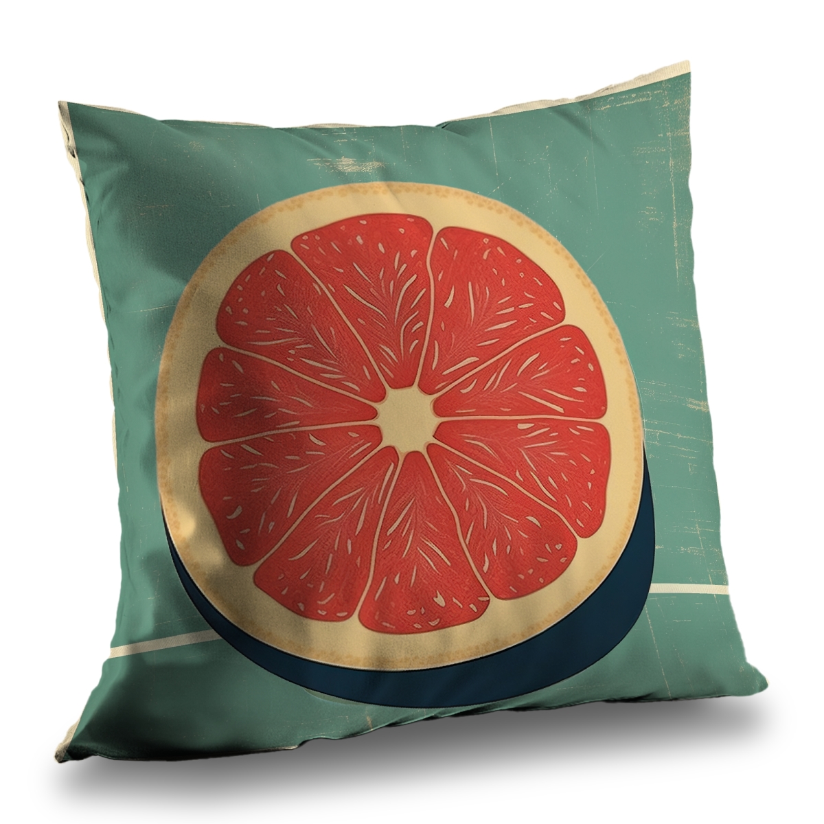 C1PT1414TG4JL9 14 x 14 in. Grapefruit Kitchen Food Poly Twill Throw Pillow - Home Decor