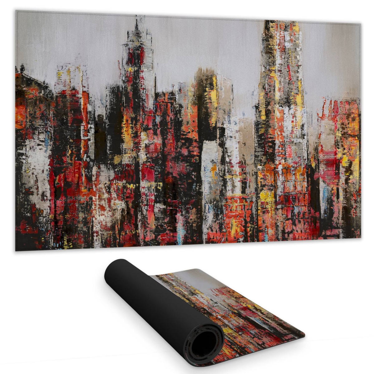 C1DM14241UYVNB 14 x 24 in. Paint Splash City Desk Mat - Contemporary Bedroom Decor