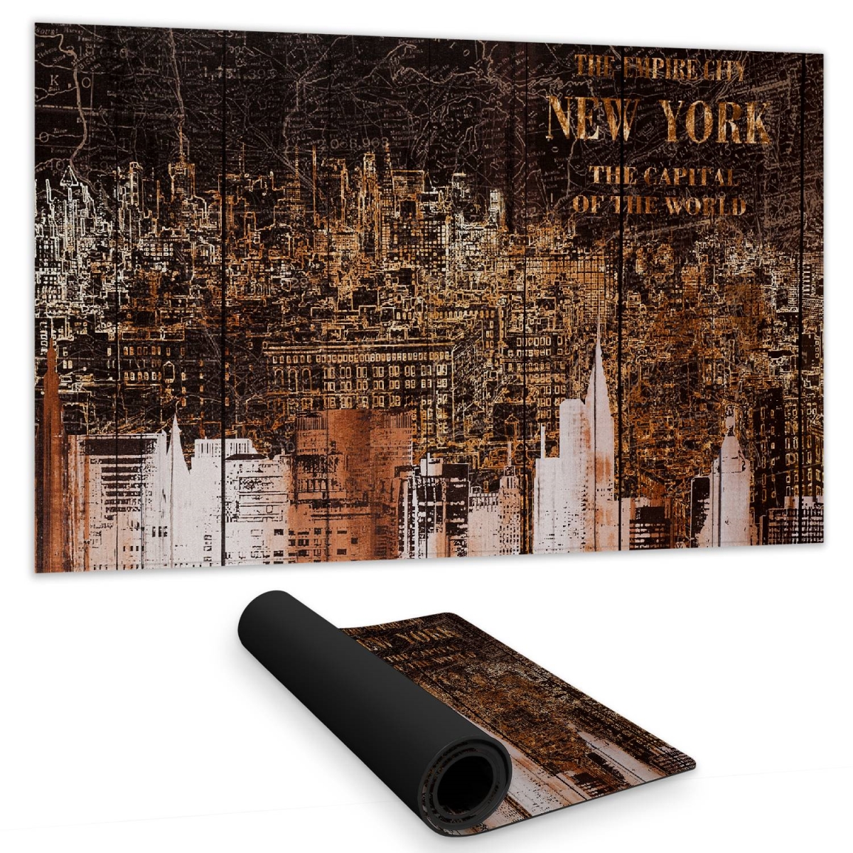 C1DM1424MA8ZTO 14 x 24 in. Modern Brown Building Desk Mat - York City Home Decor