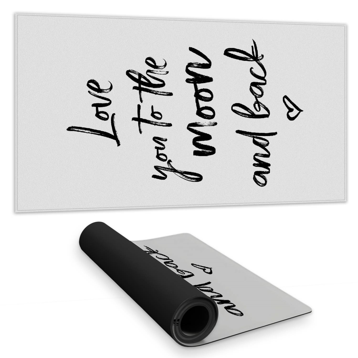 C1DM1531YPTX53 16 x 32 in. Love You To the Moon Desk Mat - White Astronomy & Space Decor
