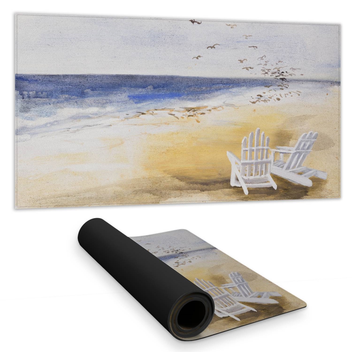 C1DM1531S55IC1 16 x 32 in. Day at the Beach Desk Mat - Sea Bedroom Decor - Home Style