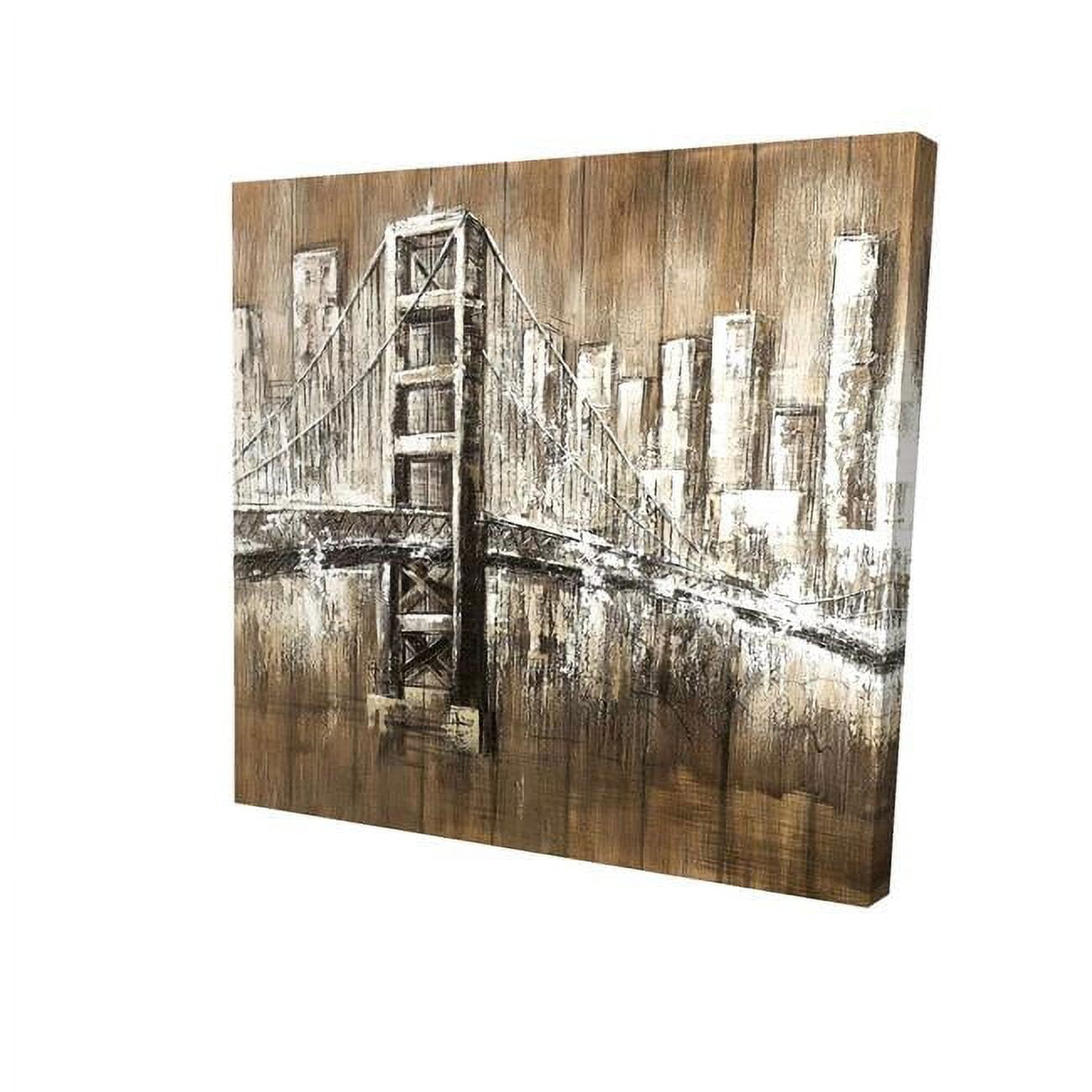 16 x 16 in. Aged Finish Golden Gate-Print on Canvas