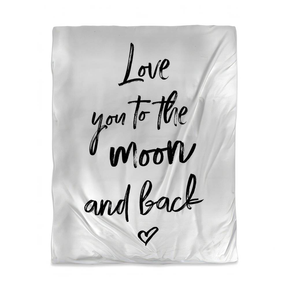 3817-VWCT-QU2 Love You To the Moon Twin Size Duvet Cover - Astronomy Space Home Decor