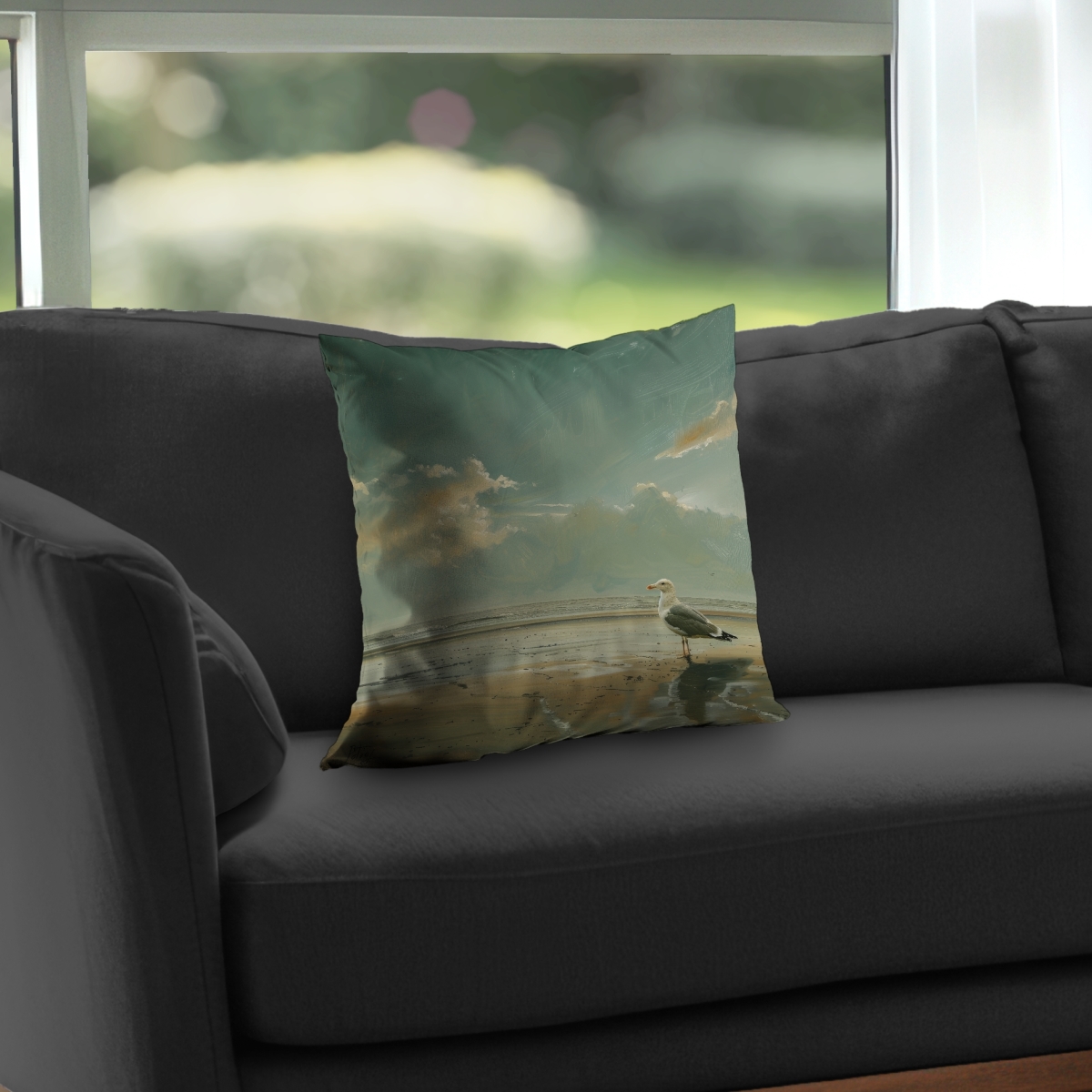 C1PT1616BQ5QZV 16 x 16 in. Relaxed Seagull Gray Poly Twill Throw Pillow Insert - Home Decor