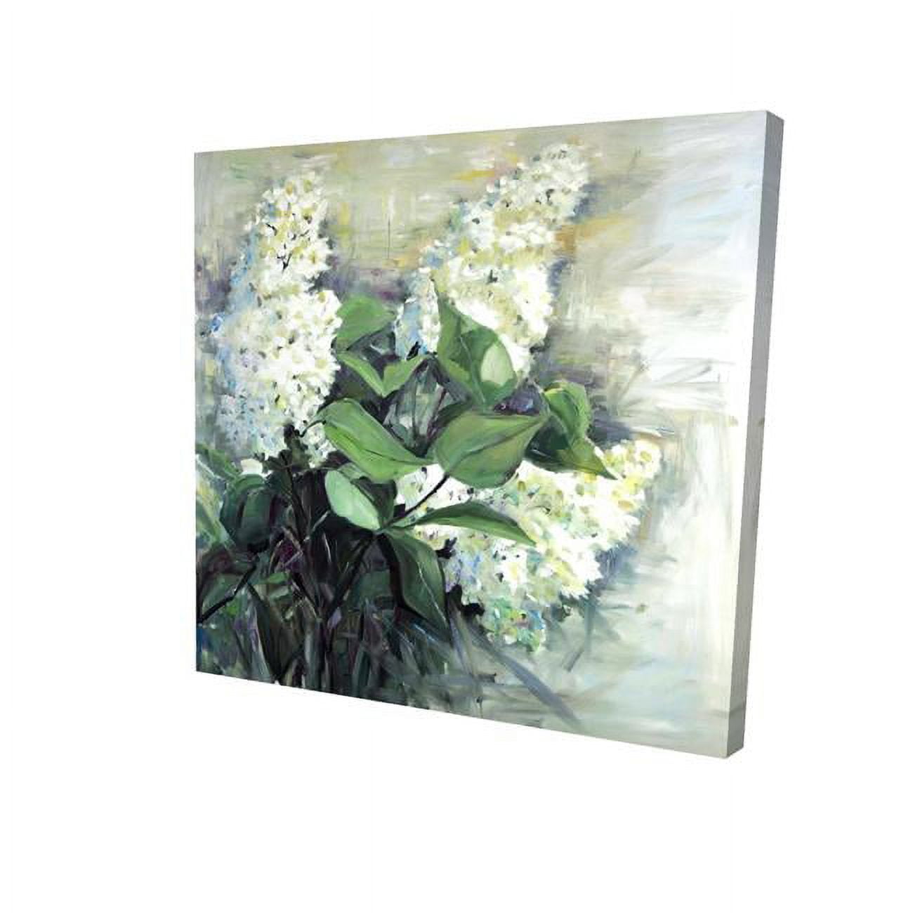 16 x 16 in. White Lilacs-Print on Canvas