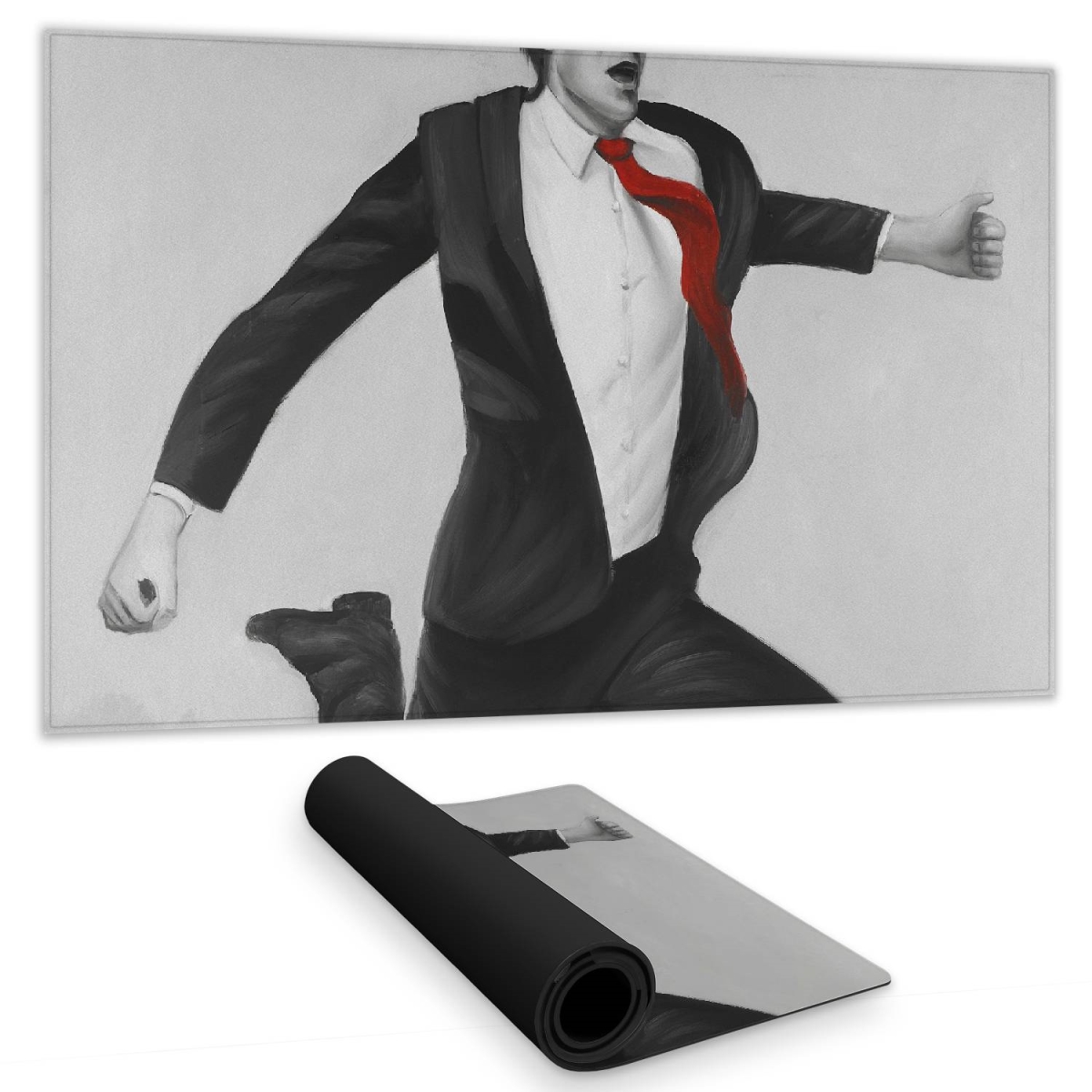 C1DM1424P6N2OA 14 x 24 in. Happy Classic Man Bedroom Clothes Desk Mat - Home Decor