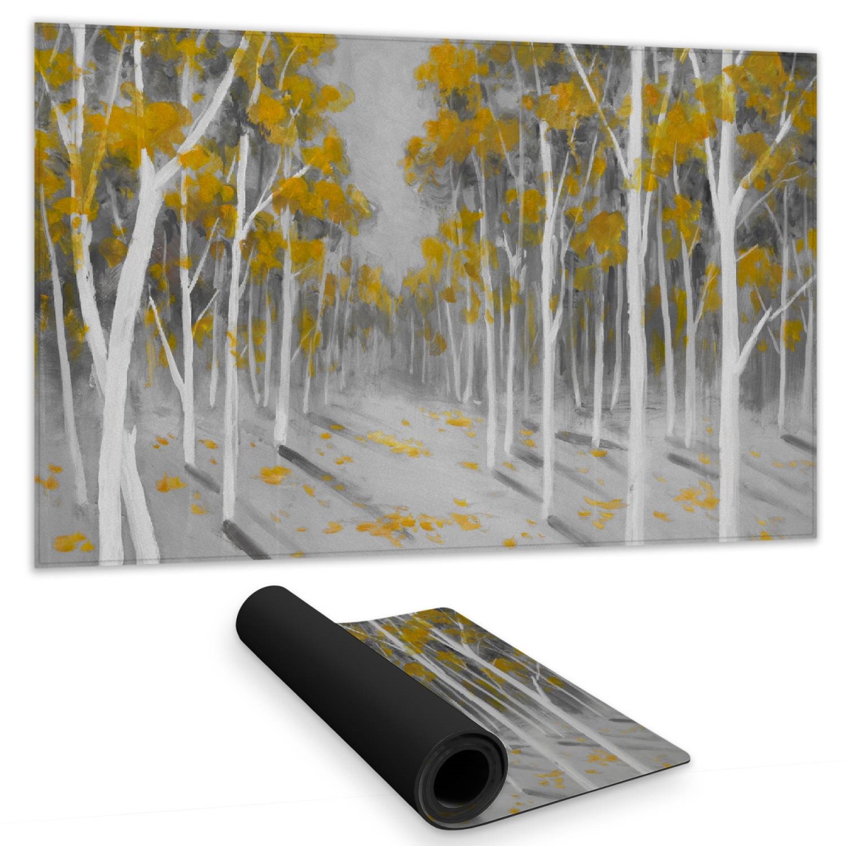 C1DM1424ADV0BS 14 x 24 in. Yellow Birch Forest Desk Mat - Contemporary Bedroom Decor