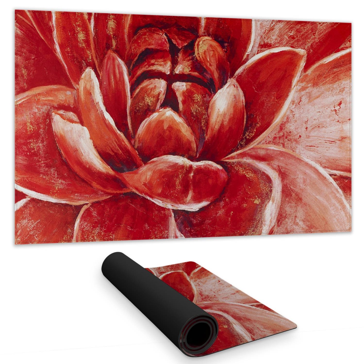 C1DM14249CTDW6 14 x 24 in. Red Chrysanthemum Desk Mat - Floral Botanical Home Decor