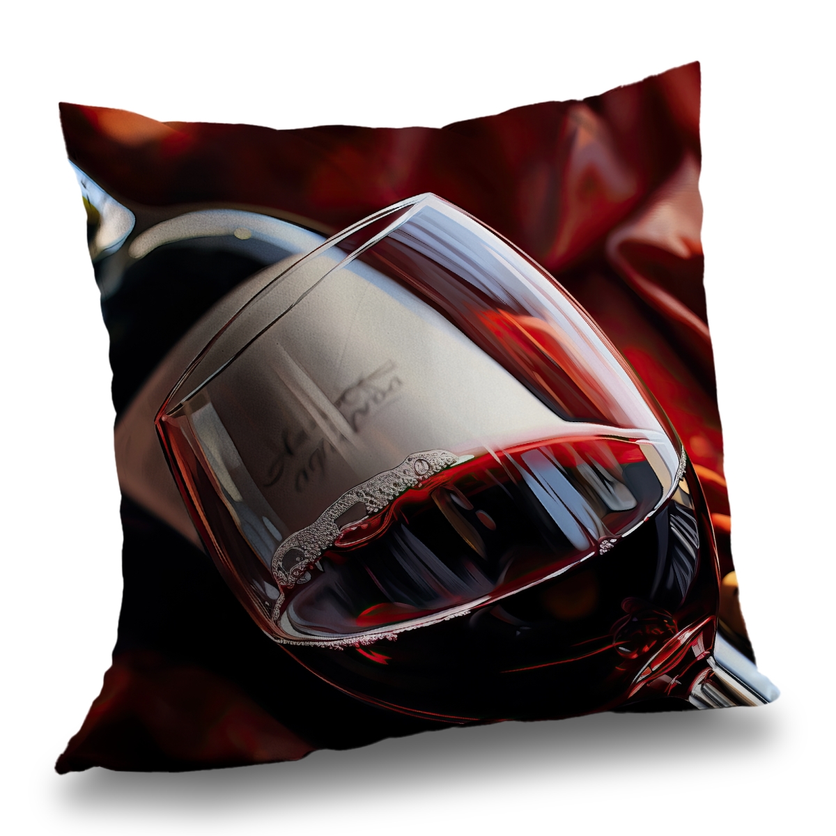 C1PT1414DWYO2M 14 x 14 in. Over the Bottle Kitchen Contemporary Poly Twill Throw Pillow