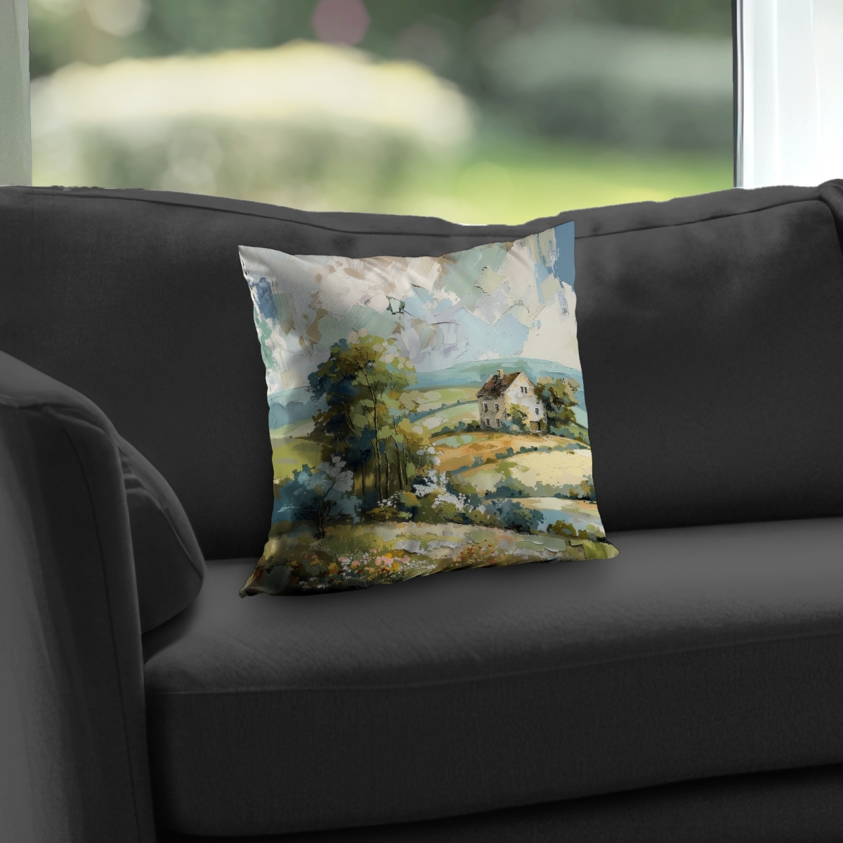 C1PT1414SEO2NS 14 x 14 in. On the Plain Poly Twill Throw Pillow - Insert Included